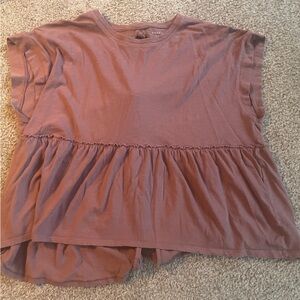 American Eagle Outfitters Dusty Rose Short Sleeve Top